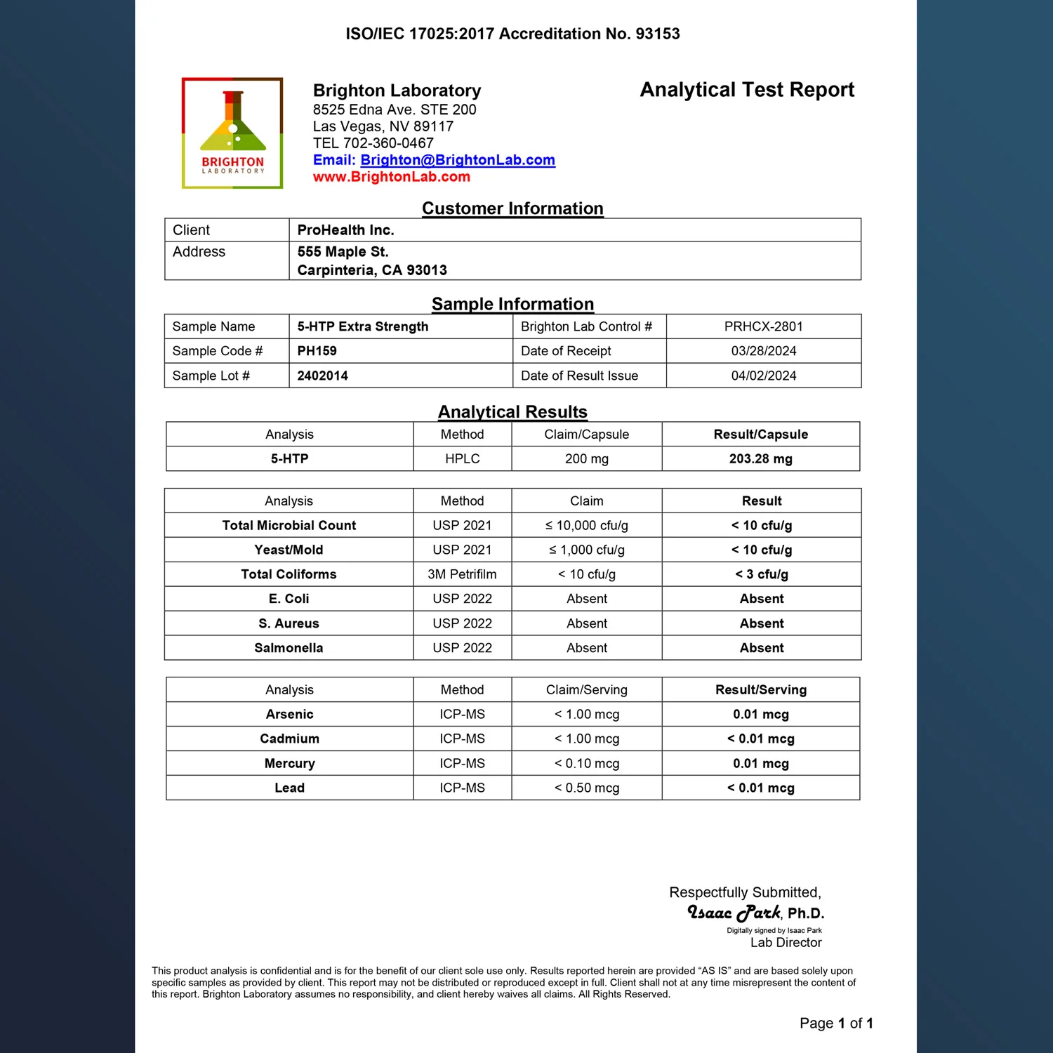 5-HTP Extra Strength - 200 mg, 60 capsules - Image 3