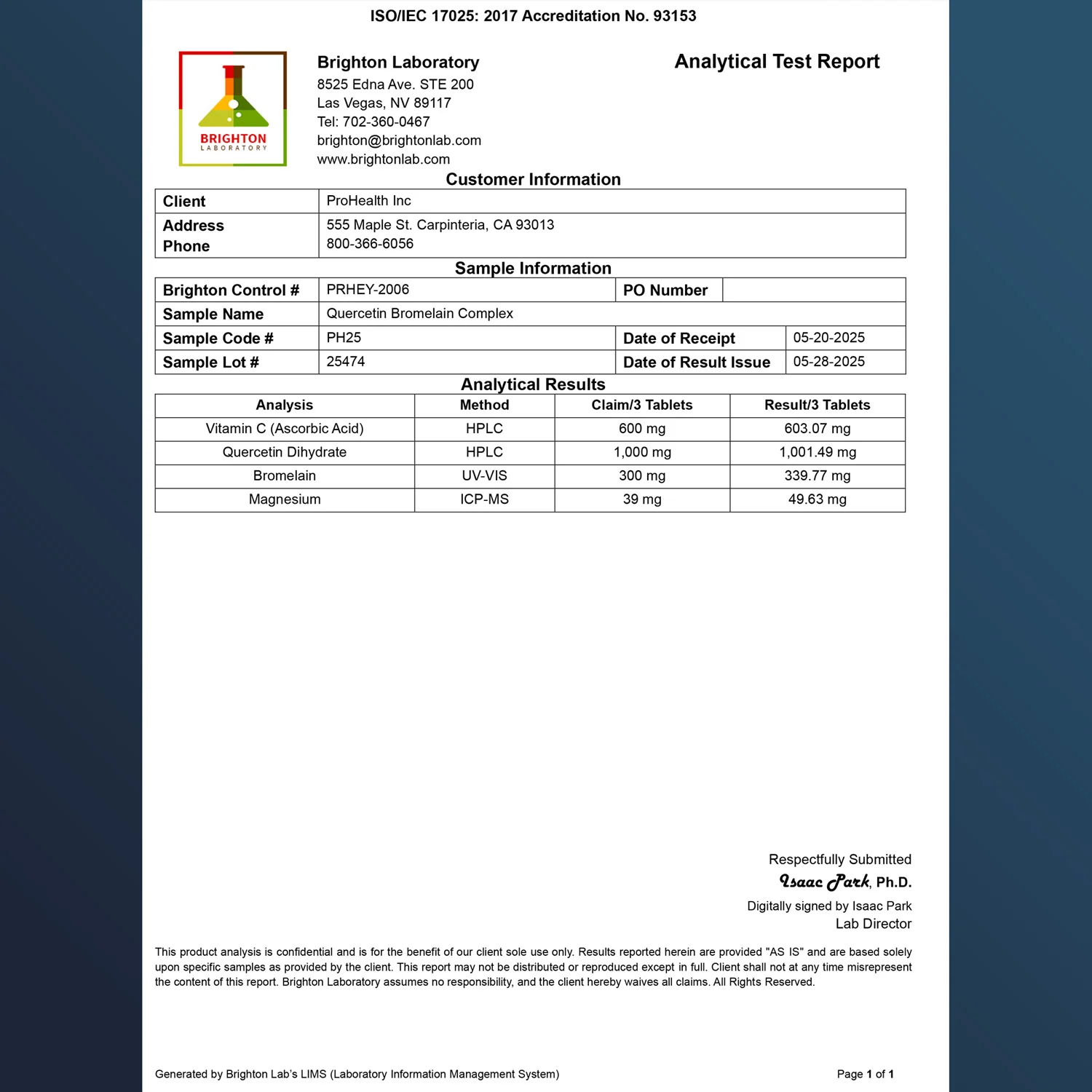 Quercetin / Bromelain Complex - 100 tablets - Image 3